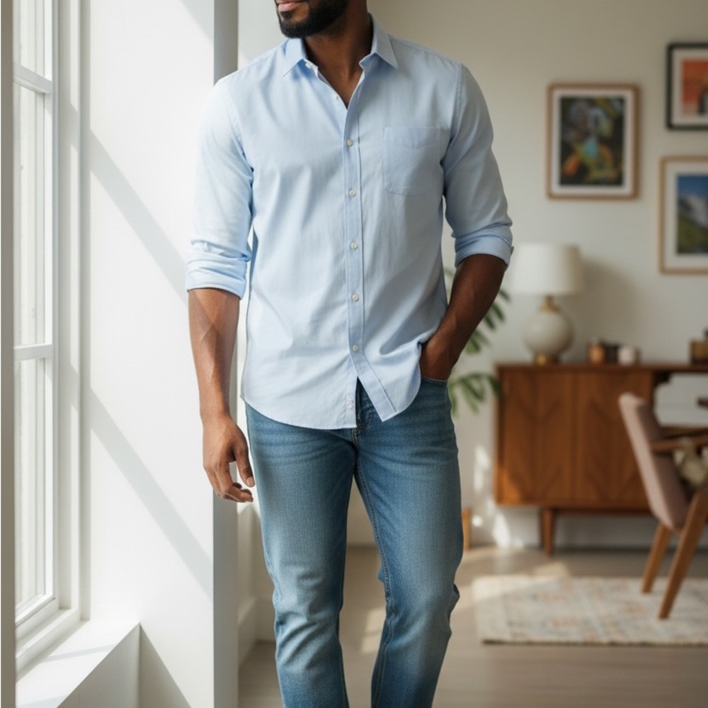 Pronto Uomo Sky Blue Dress Shirt